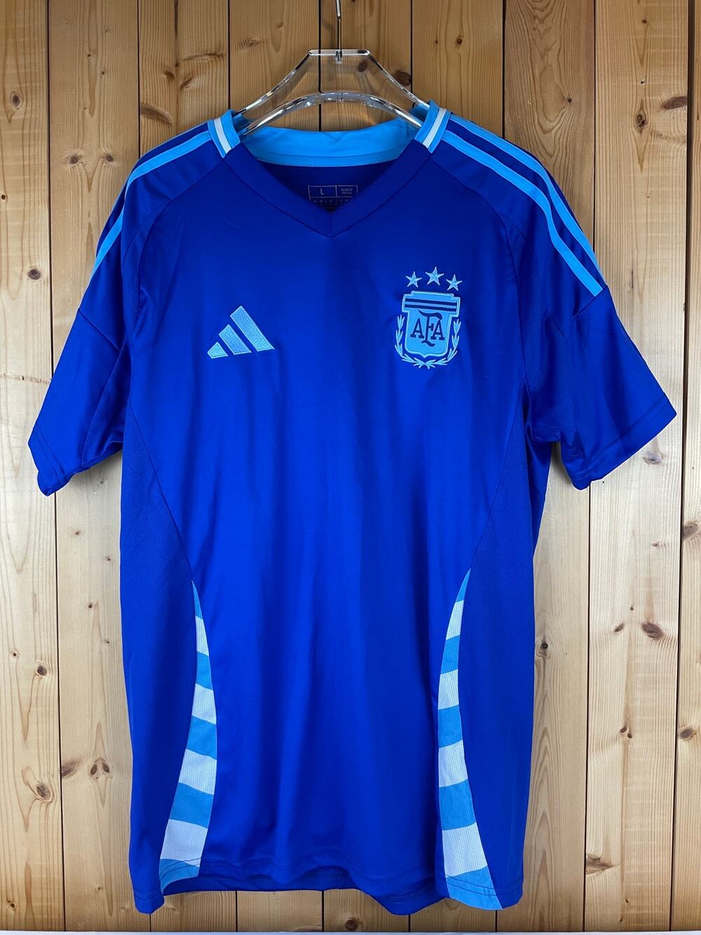 Adidas Argentina Nat'l Team Away Soccer Jersey, Blue - Size L (Slim Fit)